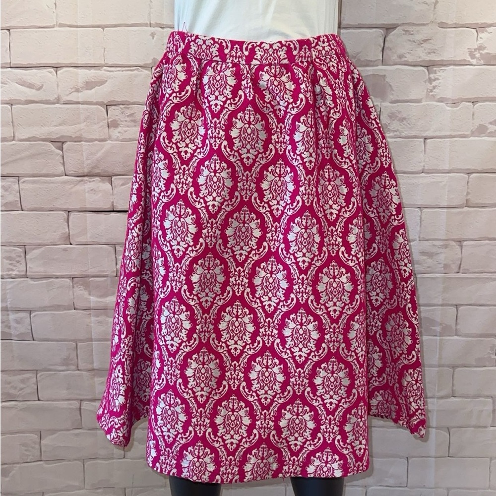 Chic A-Line Pink Patterned Skirt